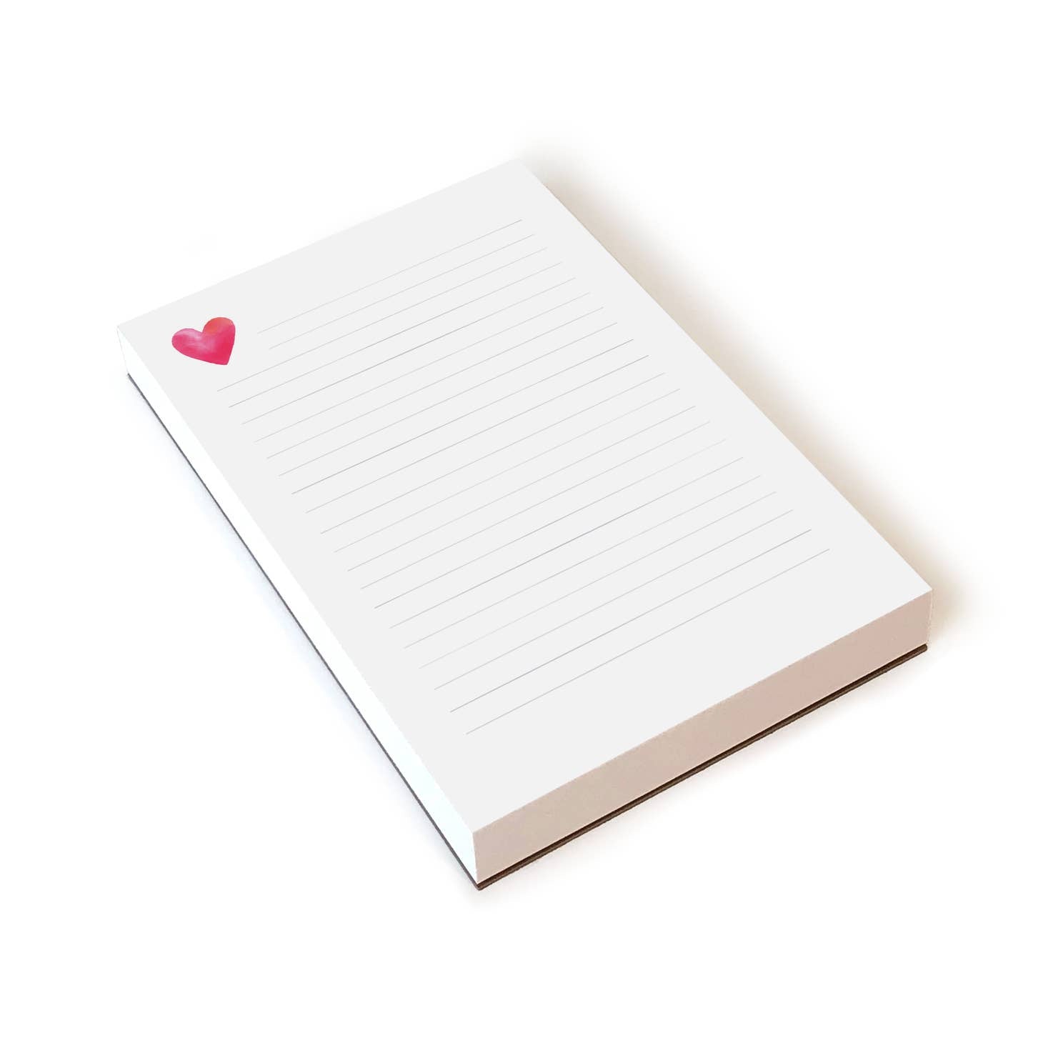 Lined Notepad, Heart Lined
