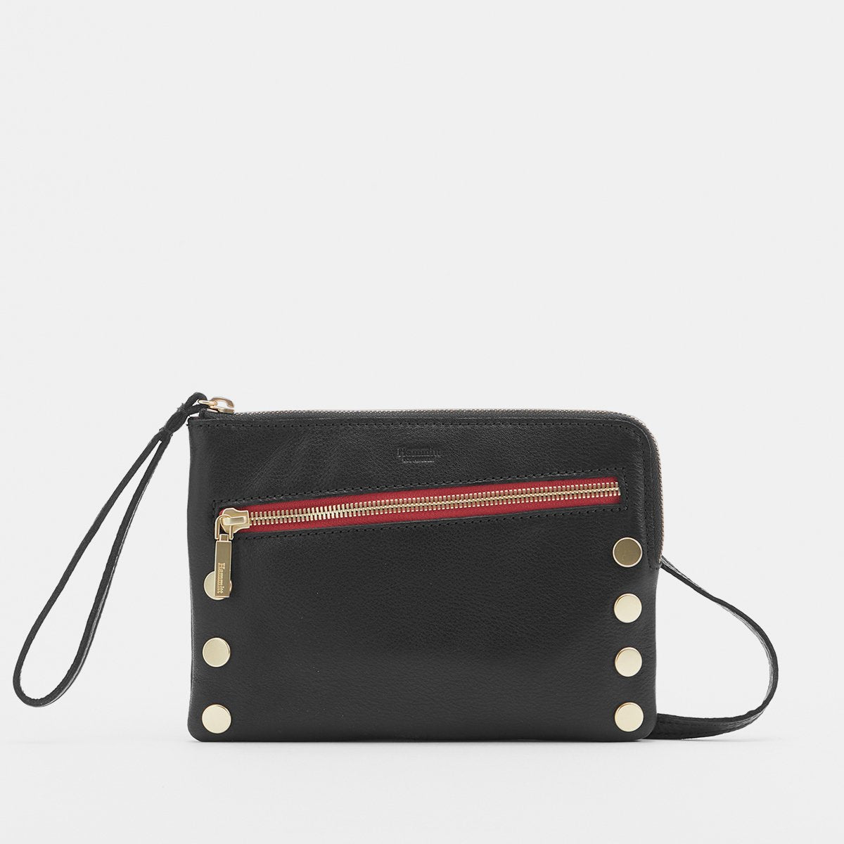 Nash 2, Small - Black / Brushed Gold / Red Zip