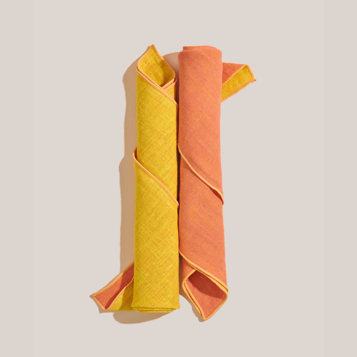 Linen Napkin Set, Creamsicle