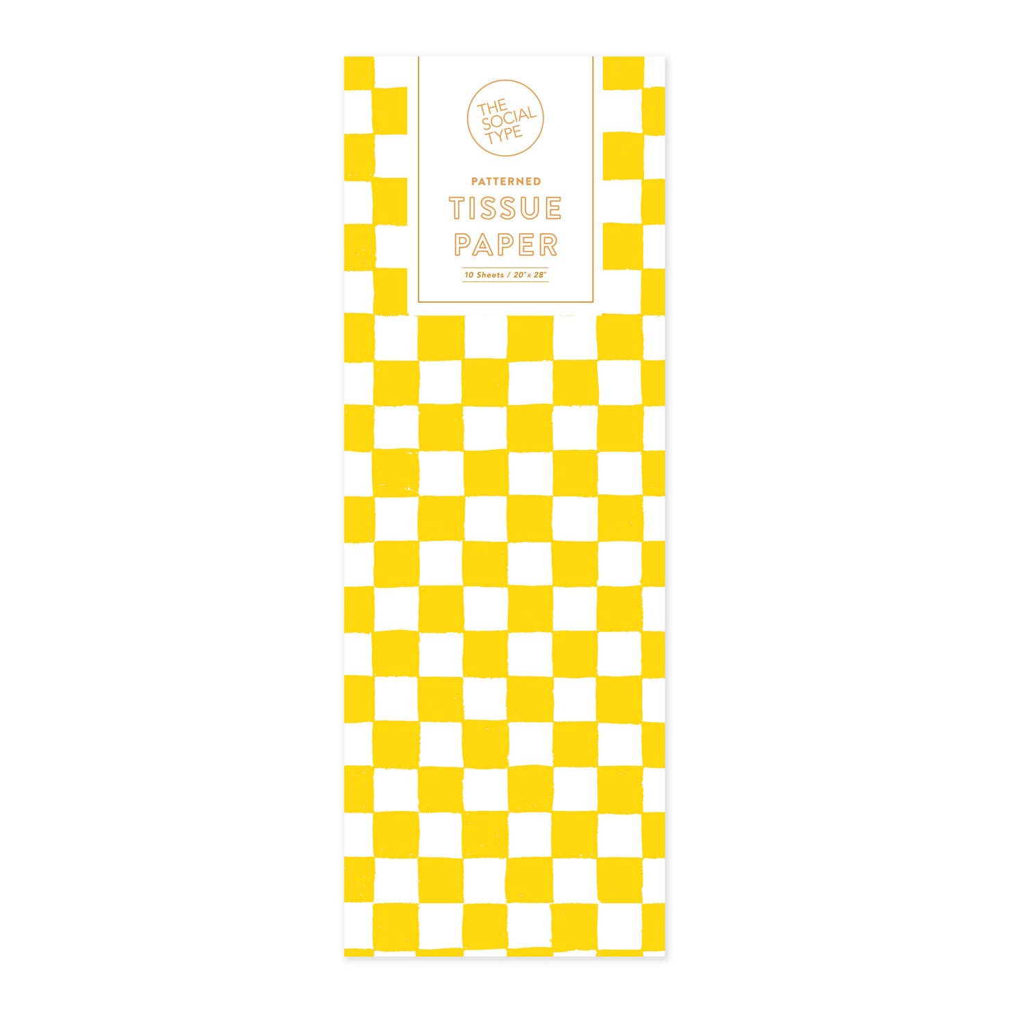 Tissue Paper: Yellow Checker