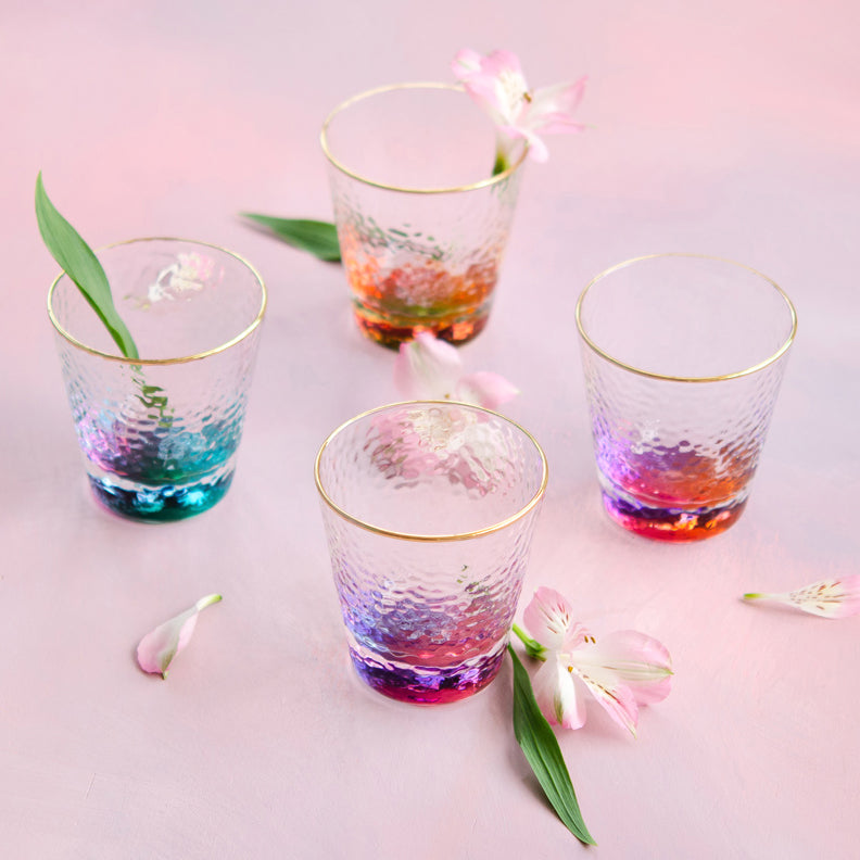 Colorful Bottom Cocktail Glass