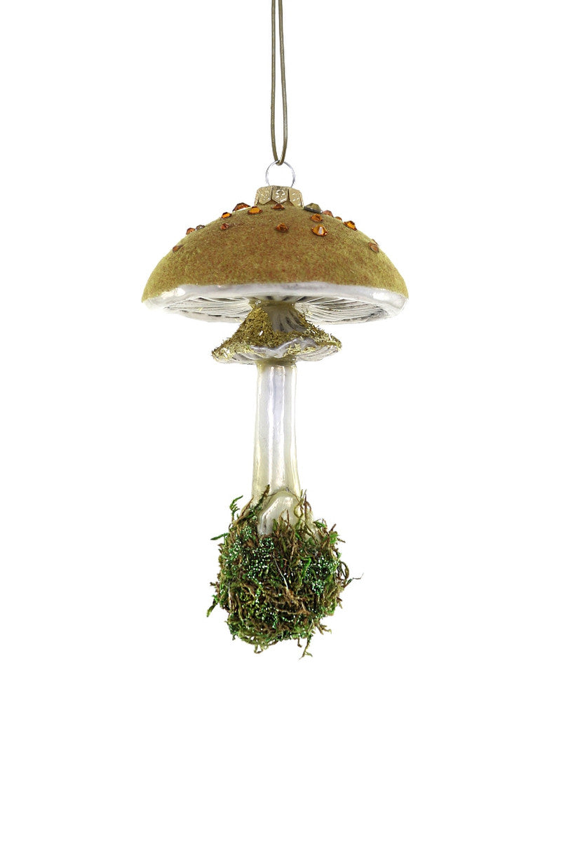 Flocked Frostfield Mushroom Ornament