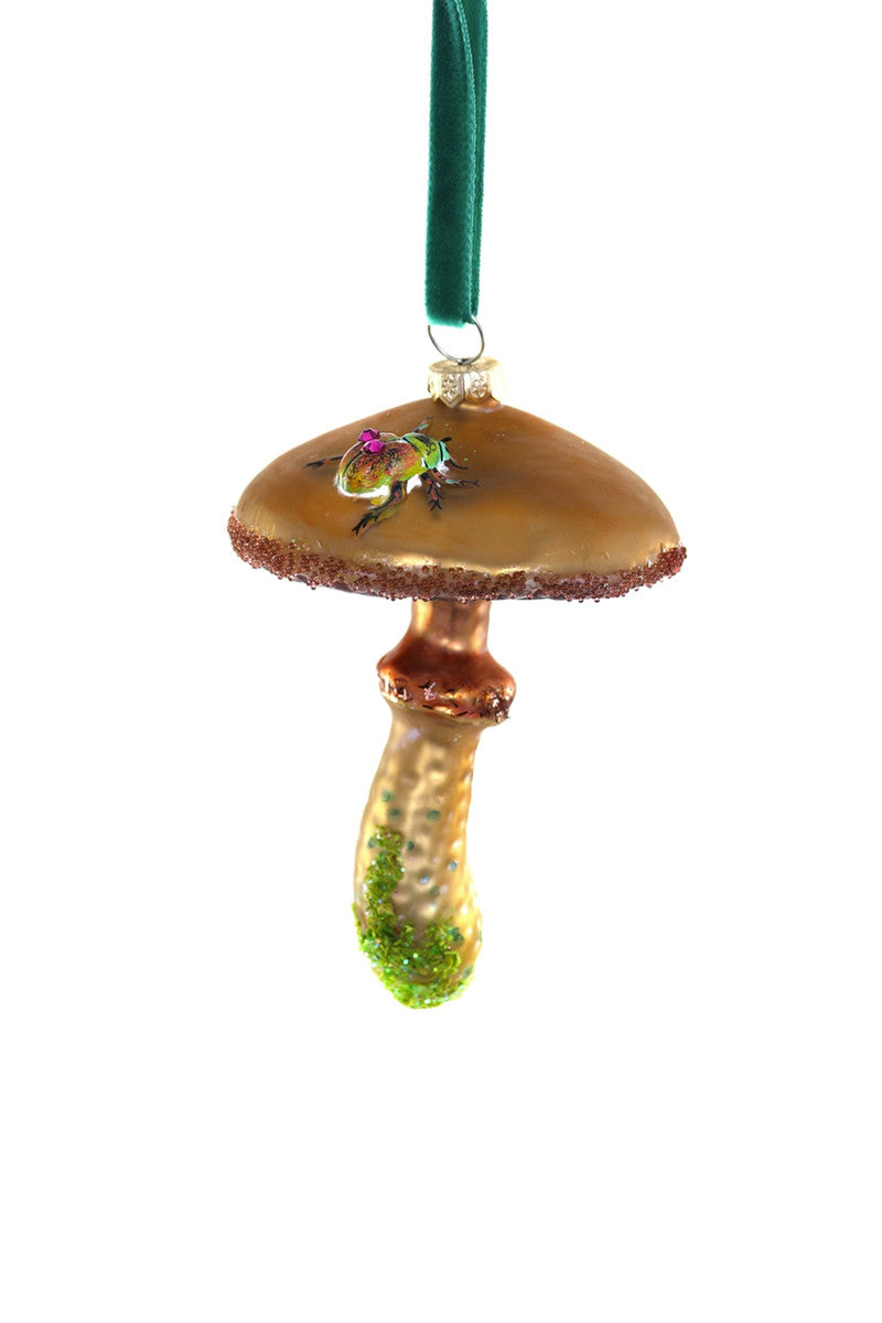 Bejeweled Beetle Wooded Glen Mushroom Ornament