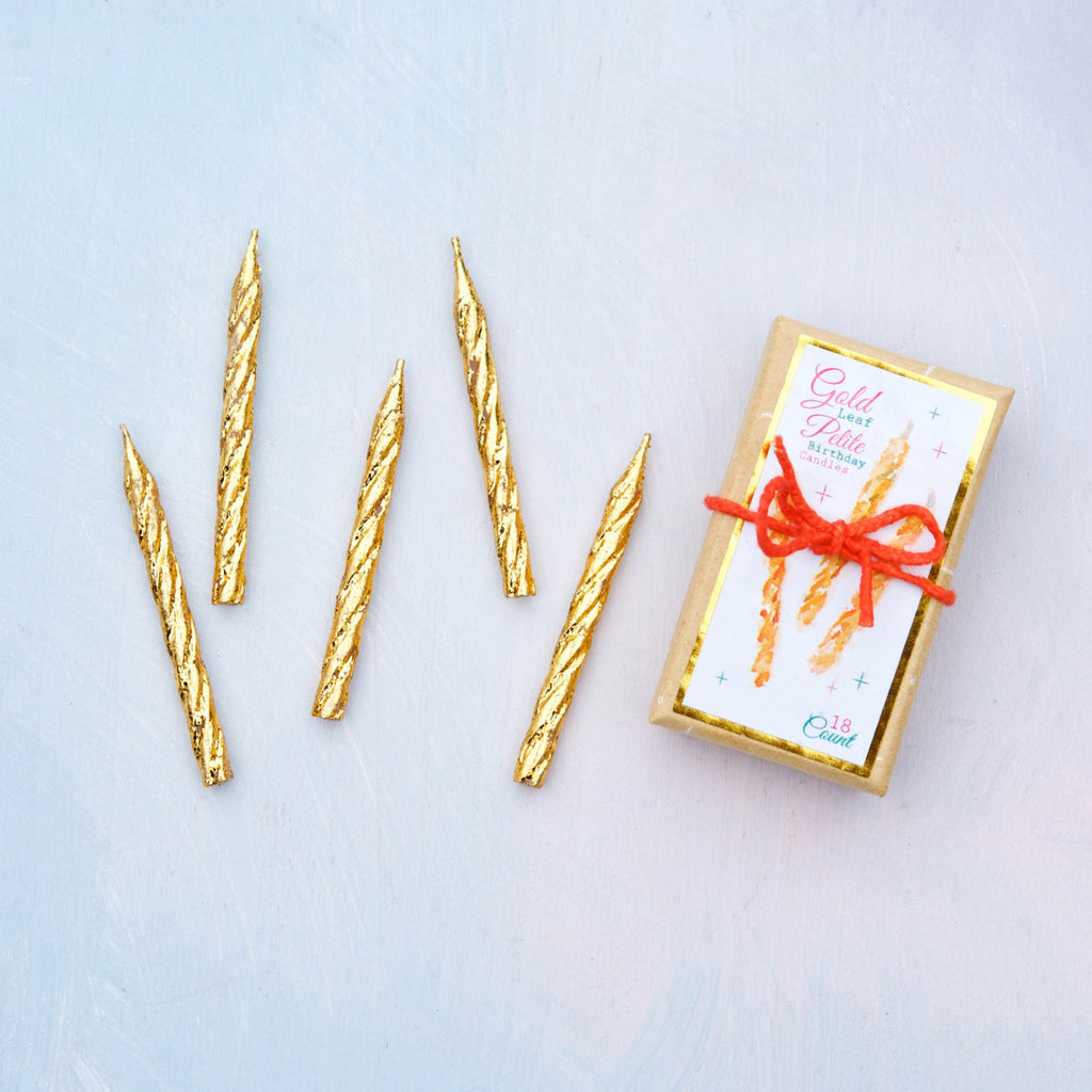 Short Gold Party Candles