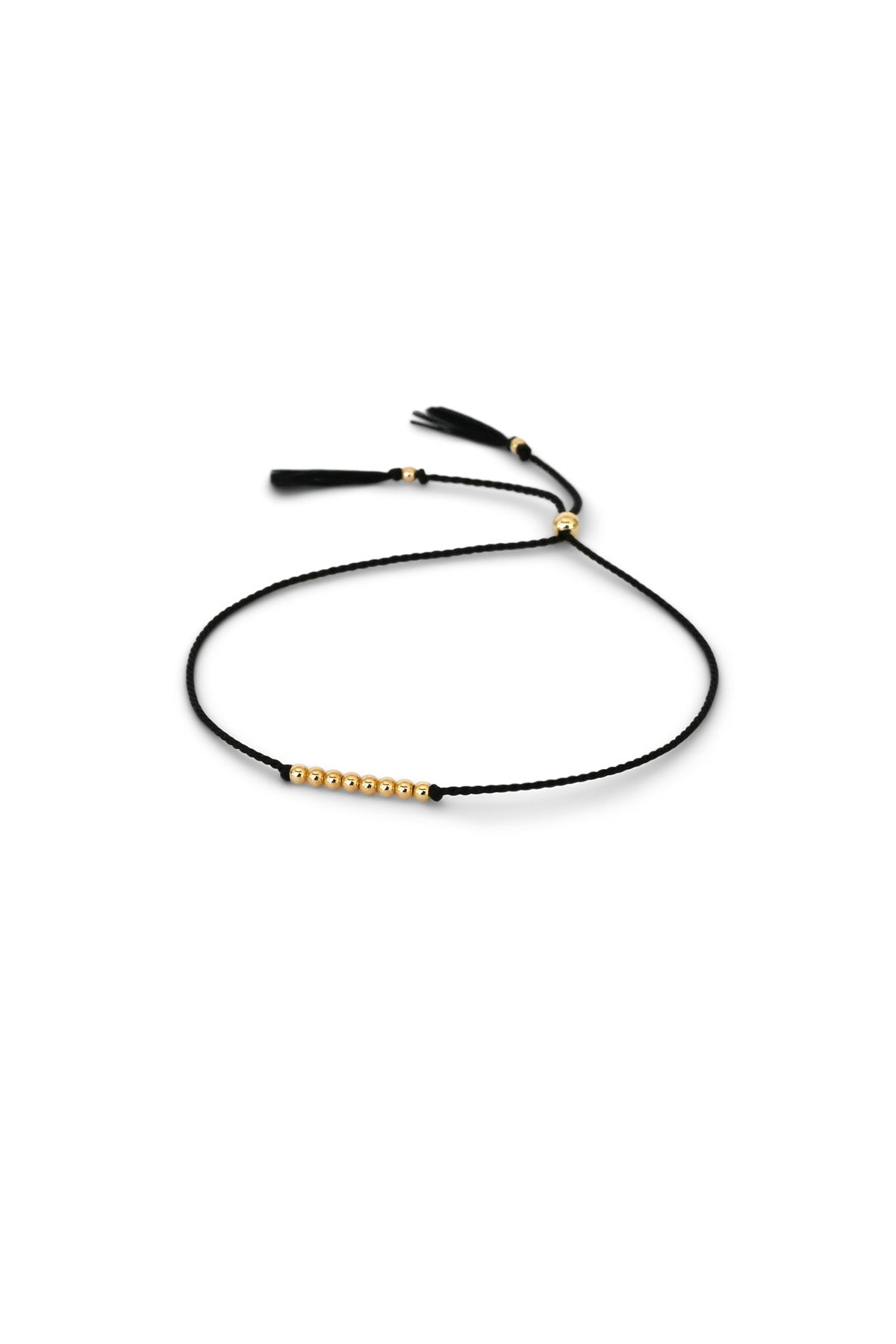 Silk Cord Friendship Bracelet, Black