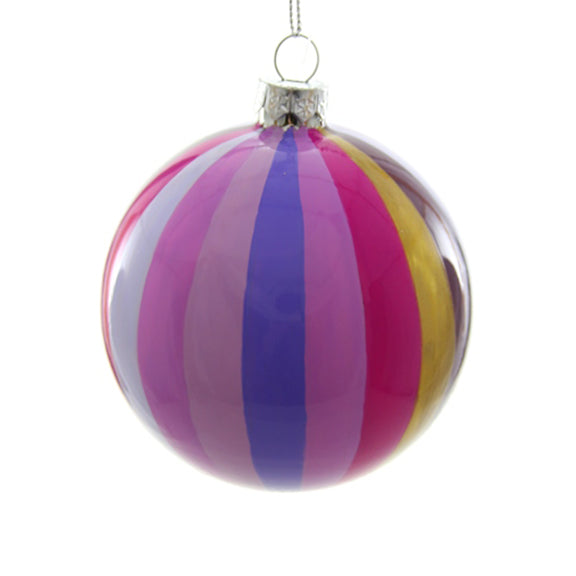 Purple Tonal Pinwheel Bauble Ornament