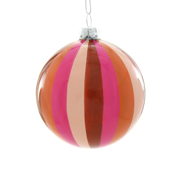 Pink Tonal Pinwheel Bauble Ornament