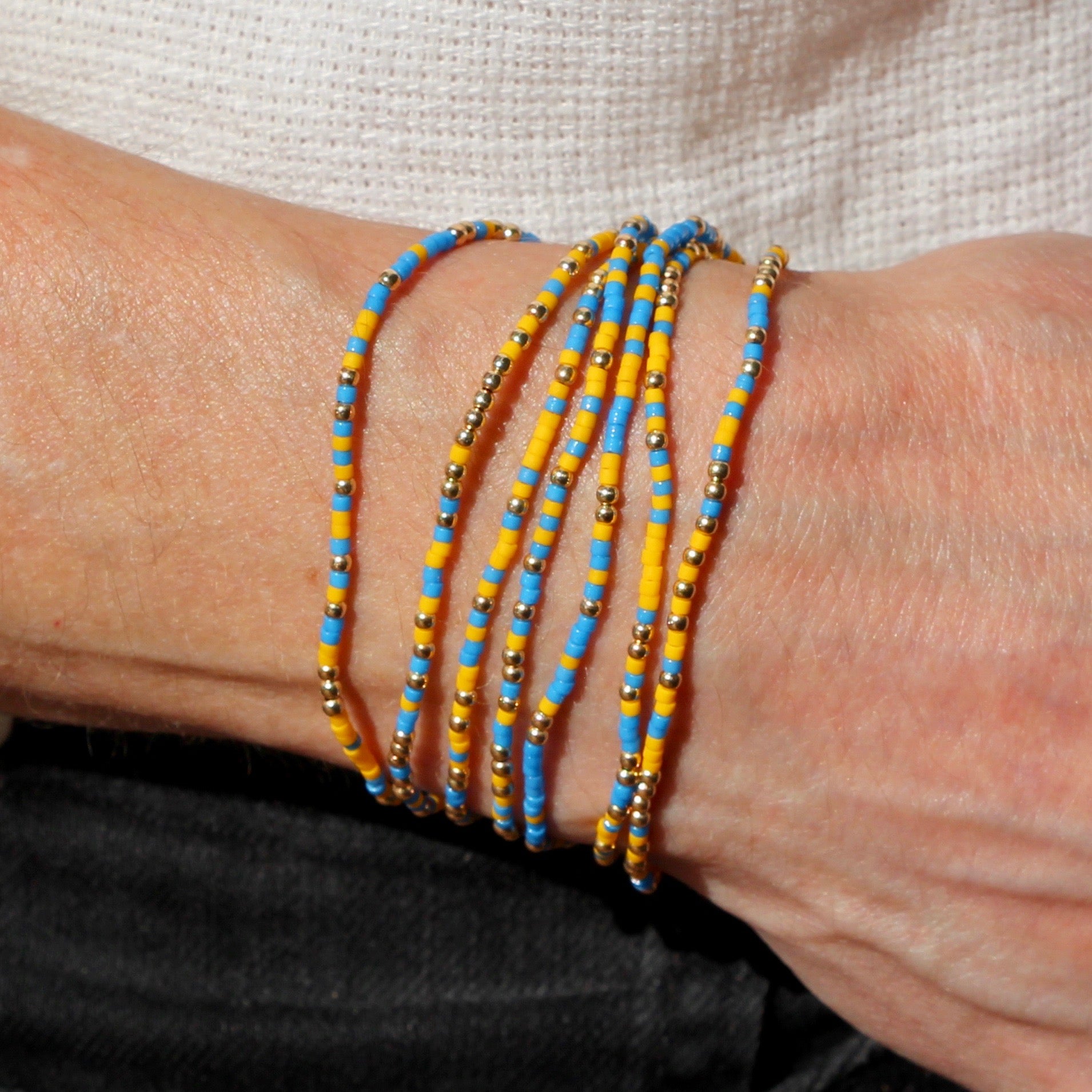 Hope Unwritten Bracelet, Golden Yellow / Cobalt — Jeppie