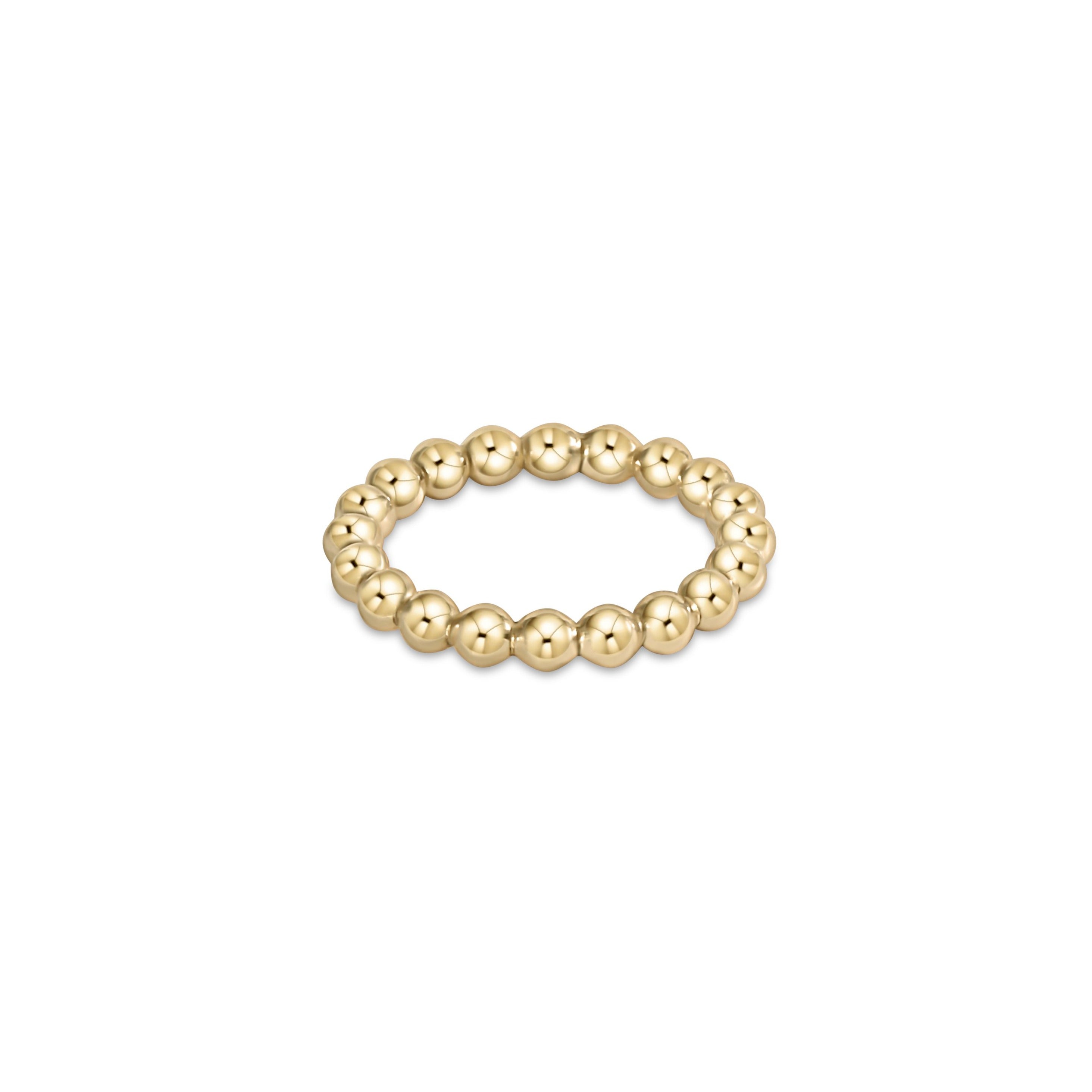 Classic Gold Bead Ring, 3mm