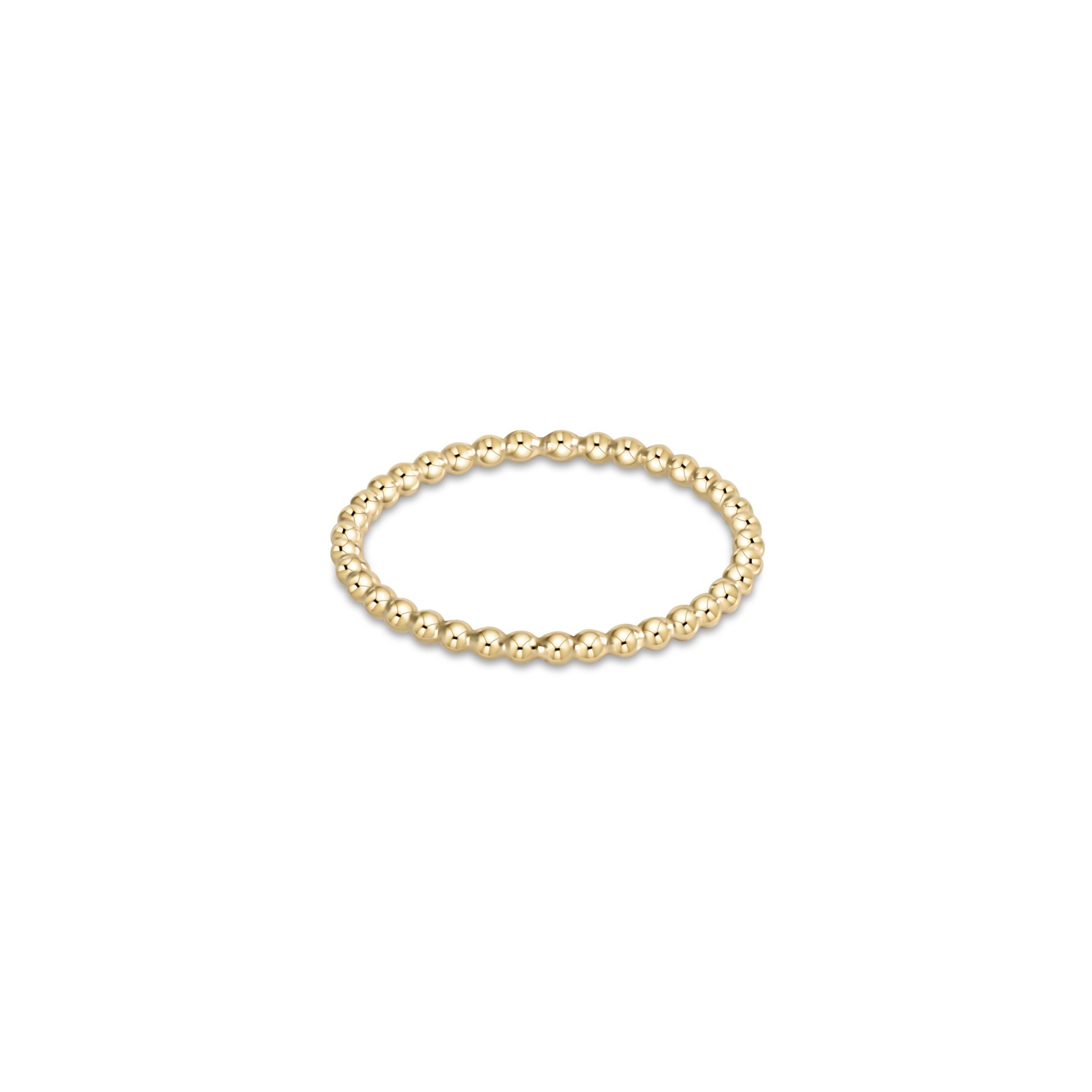 Classic Gold Bead Ring, 1mm