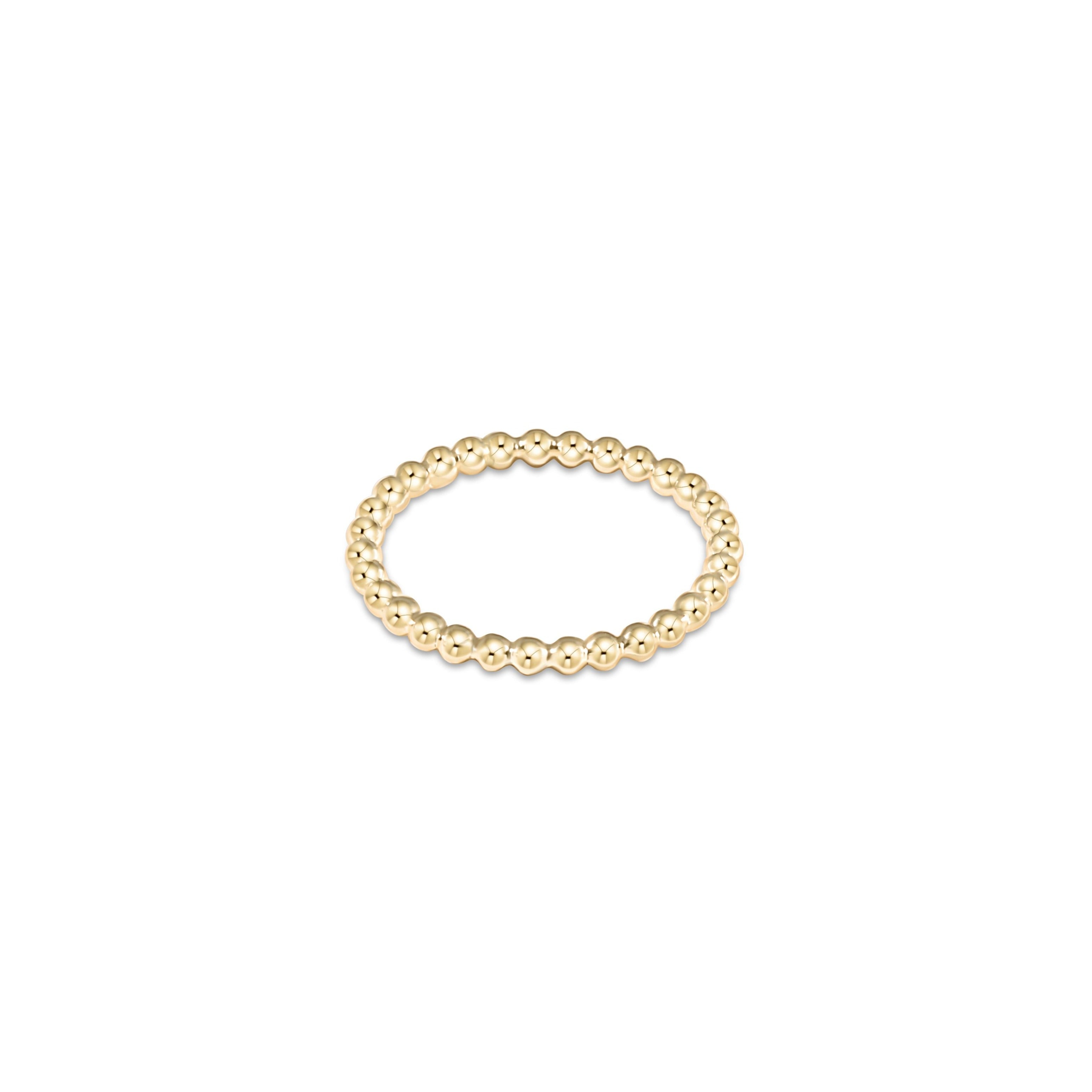 Classic Gold Bead Ring, 2mm