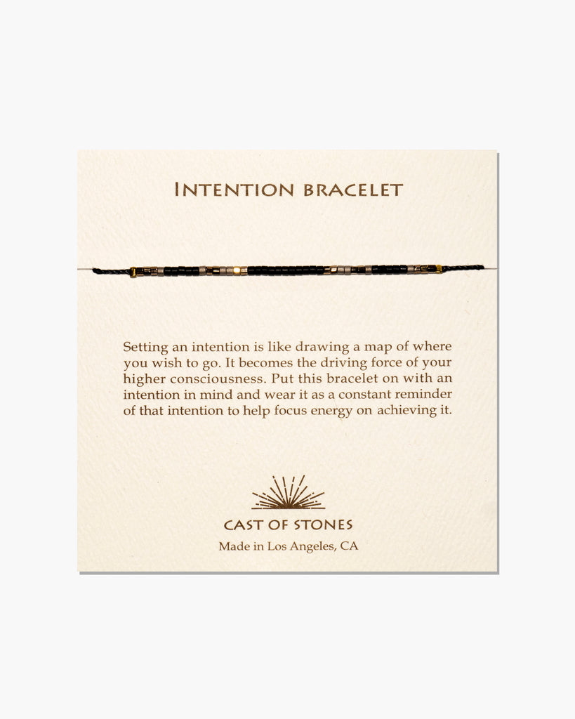 Intention Bracelet, Black / Grey