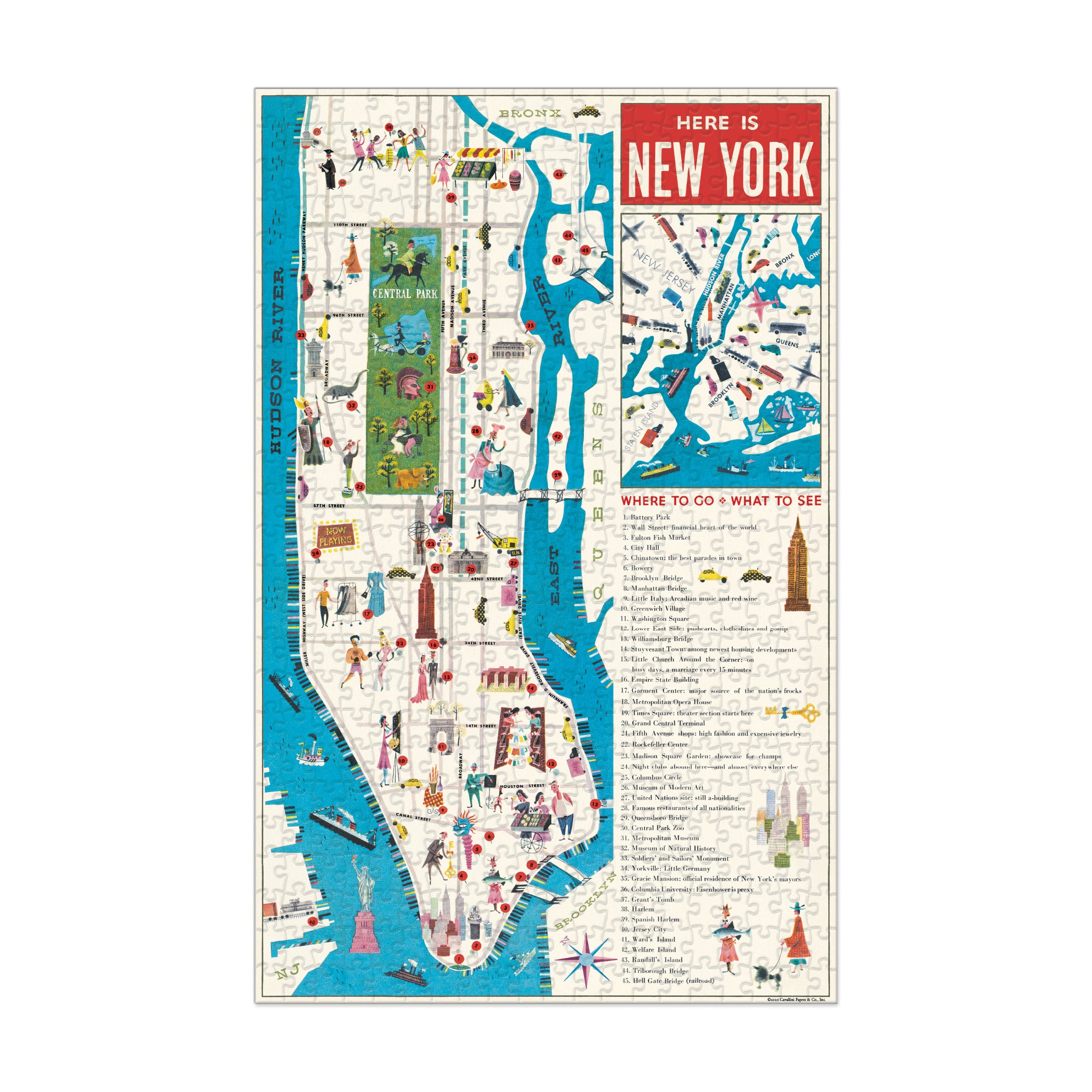 New York City Map 500 Piece Puzzle