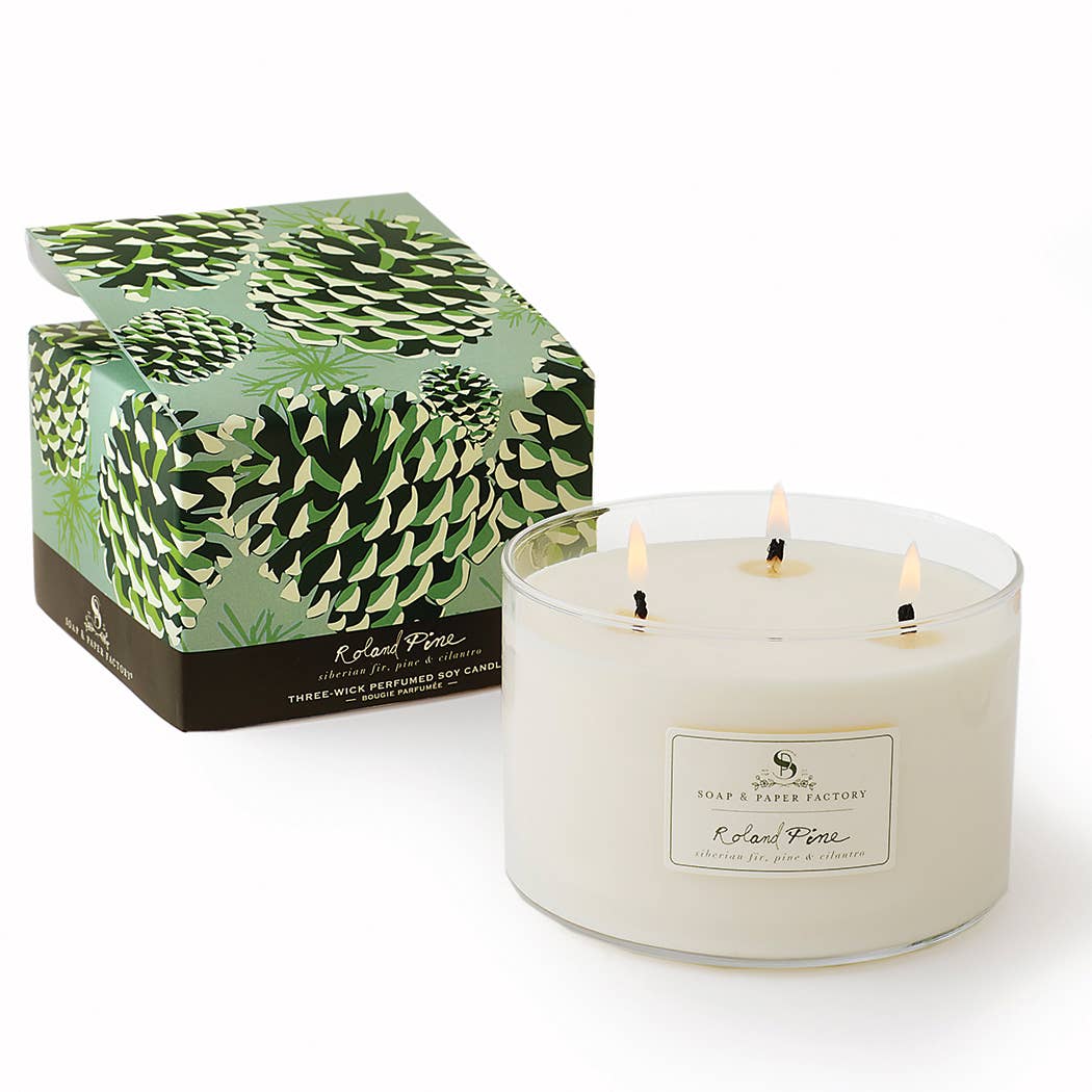 Roland Pine Three-Wick Soy Candle
