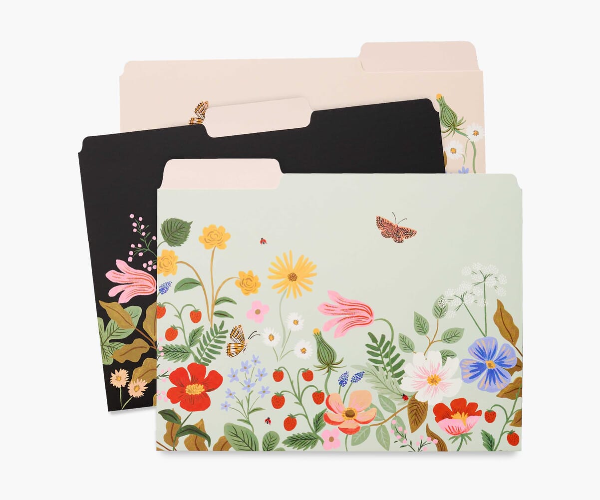 Assorted Floral File Folders