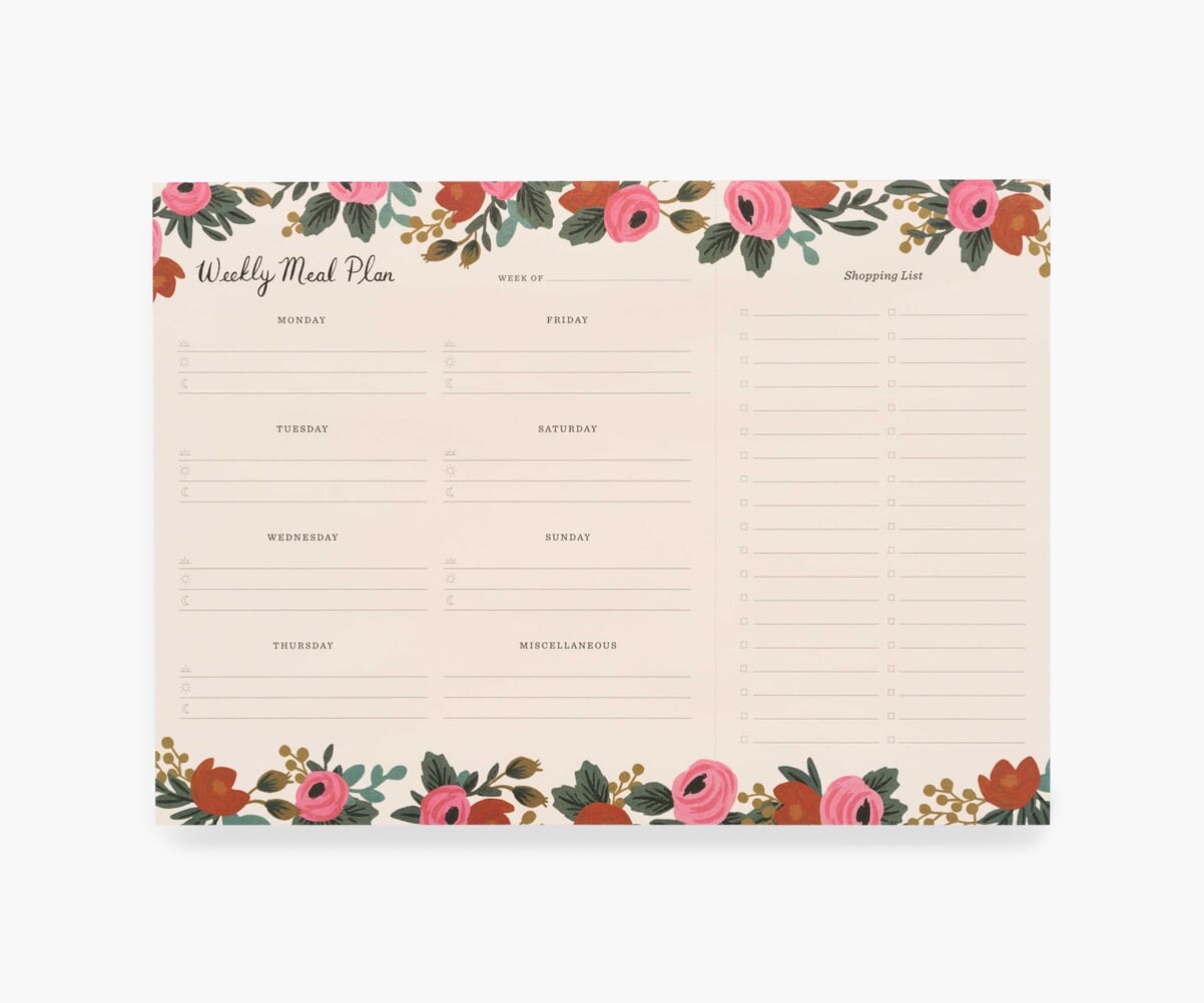 Weekly Meal Planners
