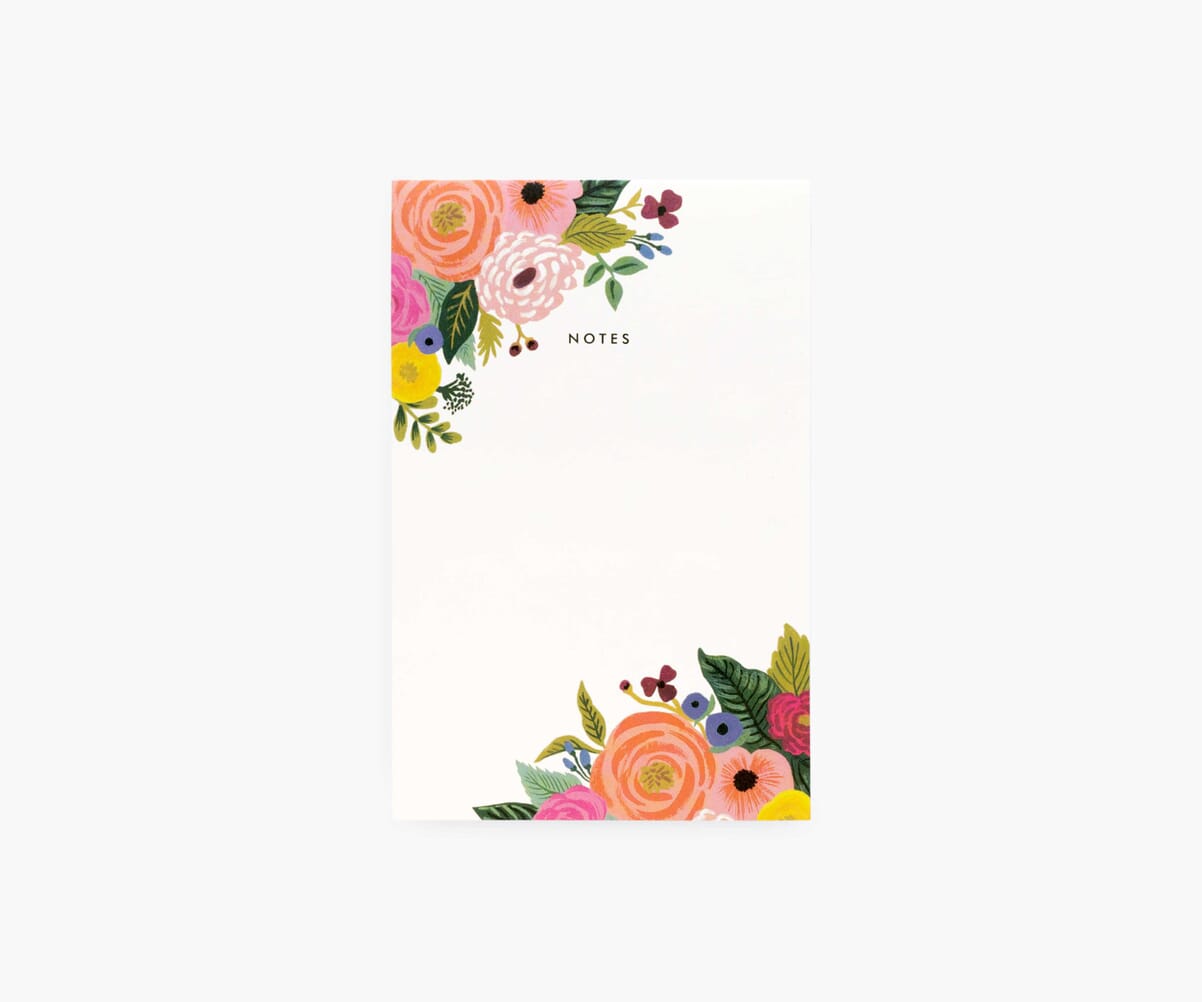 Blank Floral Notepads